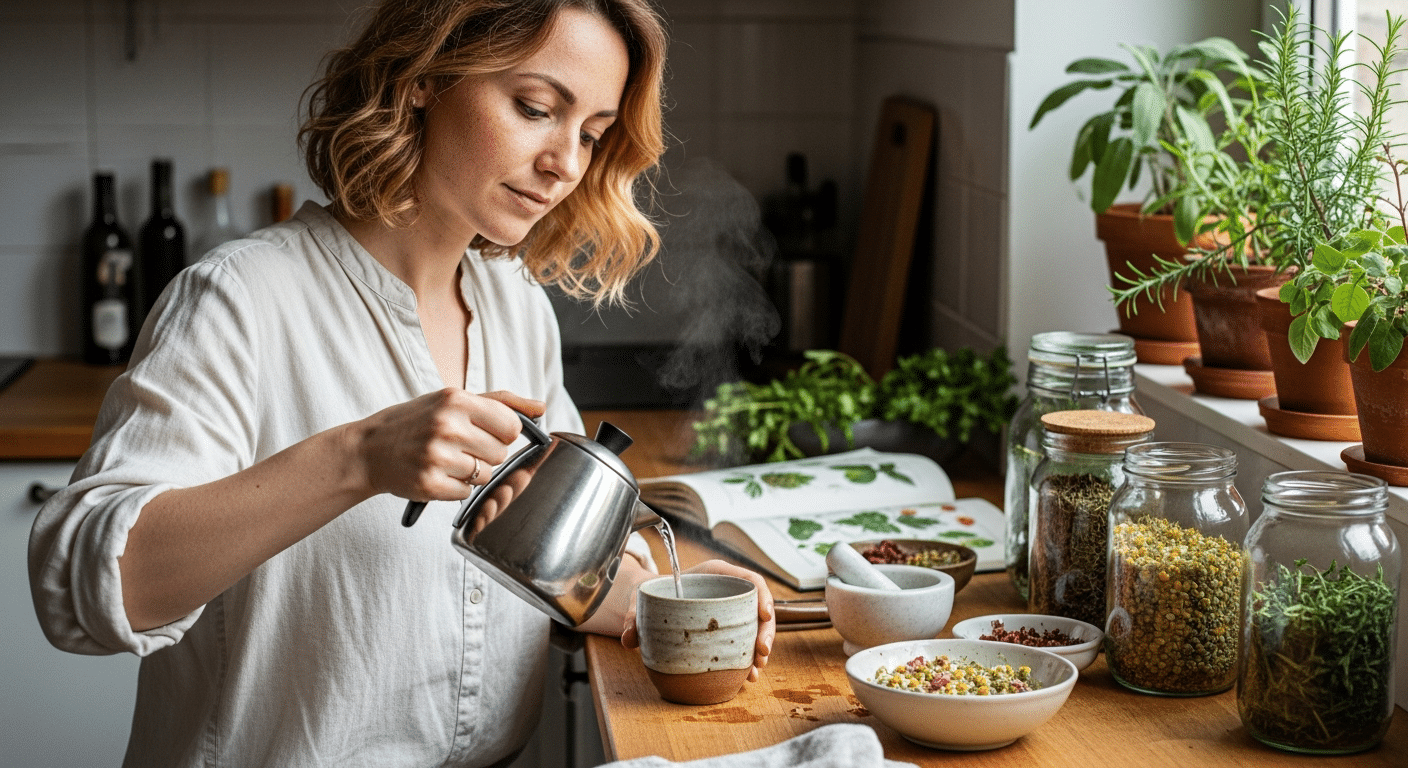 Természetes növényi teakeverékek a női egészség és hormonális egyensúly támogatására